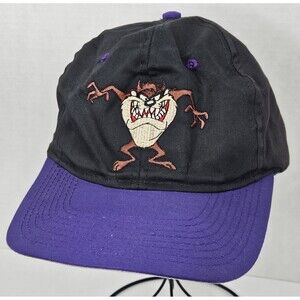 Vintage 1993 TAZ Tasmanian Devil Looney Tunes Snapback Hat Cap Warner Bros.